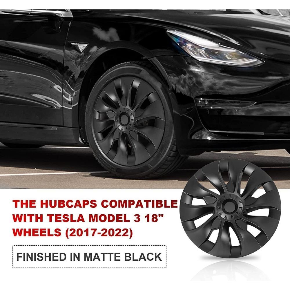 Для Tesla Model 3 2017-2023 Защитные колпаки на колеса Колпаки ступицы Подходят для 18-дюймовых колес