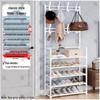 Multi-layer Dustproof Shoe & Hat Rack with Integrated Coat Rack for Indoor Use
