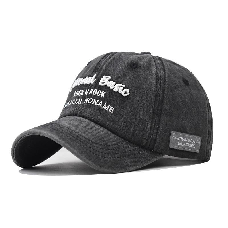 Pure Cotton Washed Old Small Letter Baseball Cap Men's and Women's Outdoor Four-season Cap