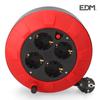 Кабельный барабан - edm - 5 м - 4 розетки - Термозащита - Для помещений