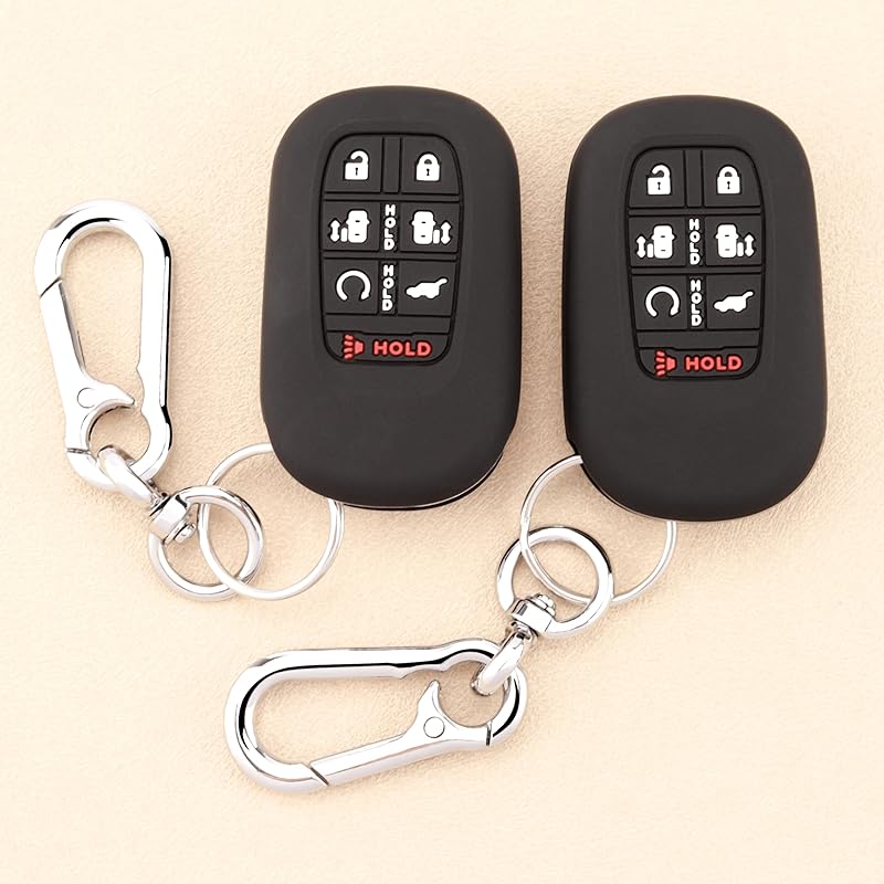 TANDRIVE Key Fob Cover For Honda 2025 2026 Odyssey, 7 Button, Silicone, 2-Pack, Black