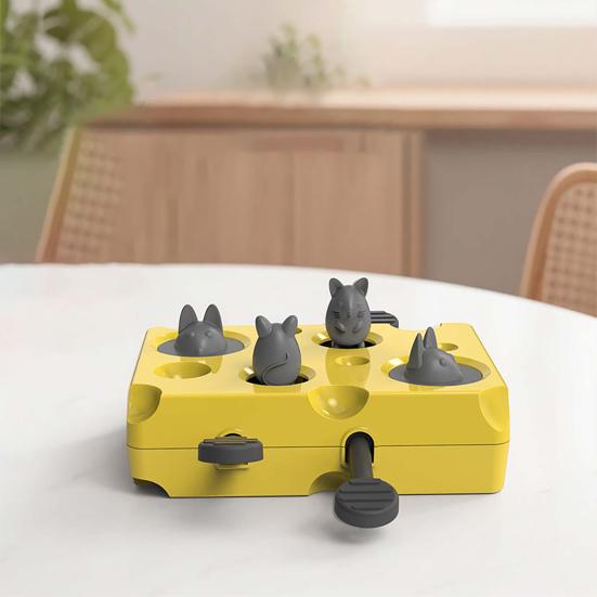 Interactive Cat Toy Cat Treat Puzzle Toy Mole Design Slow Feeder Pet Training Toy Treat Dispenser for Indoor Cats Kittens Exercise Entertainment