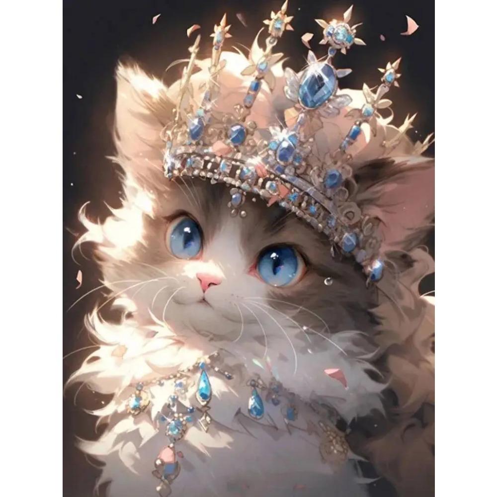 DIY Full Round Diamond Painting Cross Stitch 3D Cute Kitten Animal Scene Home Decorative Art Diamond Painting 5d Diamond Art Painting