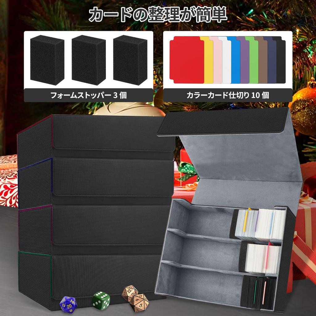 Чехол для карт HIMOMO вмещает 1800 карт, большой вместительный чехол для карточек из искусственной кожи, вертикальный чехол для карточек, в комплект входят 3 губки с 10 разделителями, чехол для карточек