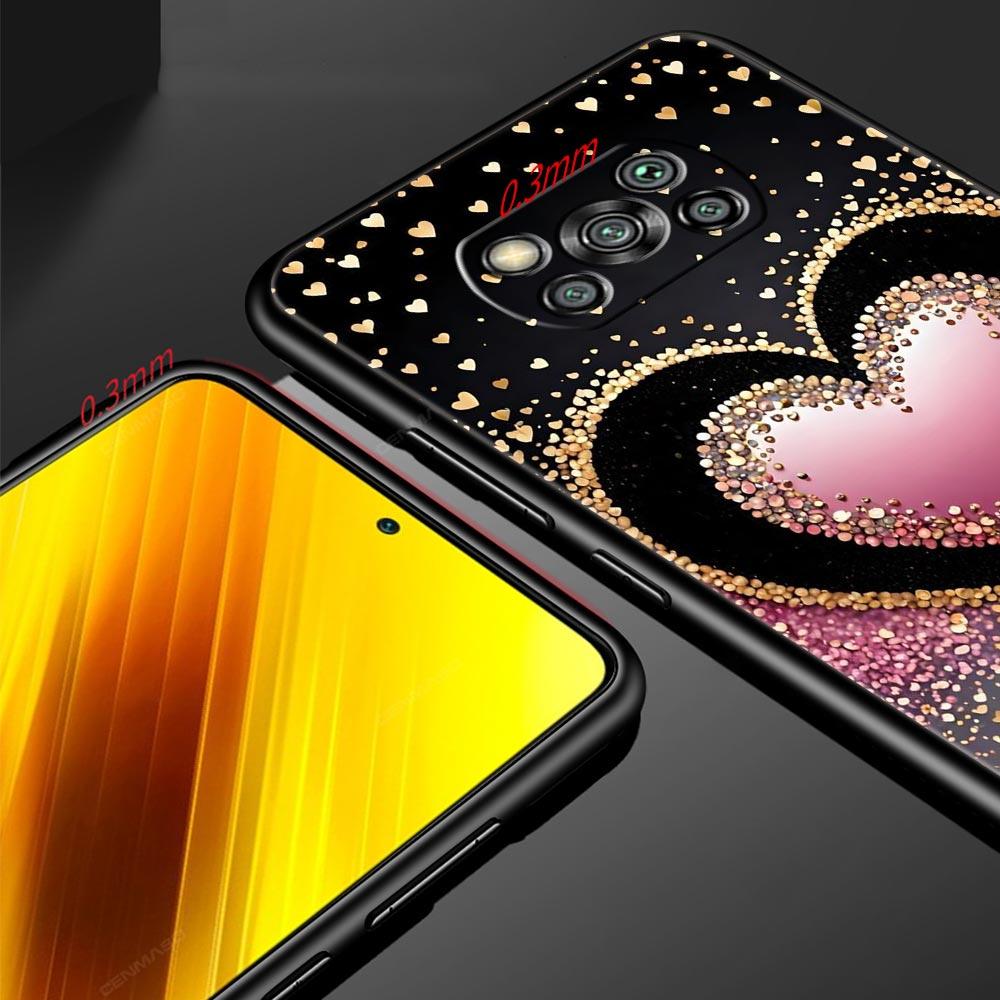 Colored Love Heart Printed Phone Case for Xiaomi Poco F7 F6 F5 F4 F3 X6 X5 X4 X3 NFC F7 Ultra M4 C51 C55 GT 5G Soft TPU Cover