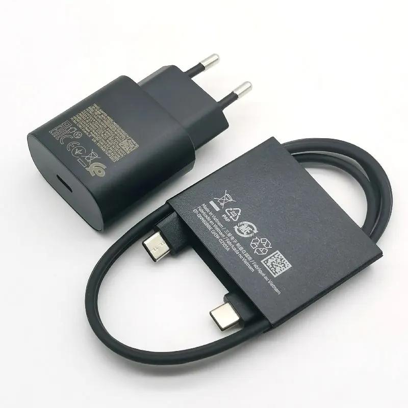 25W PD Charger Super Fast Charge Adapter Type C Cable For Galaxy Z Flip Fold 6 5 4 3 2 S20 S21 S22 S23 S24 Ultra A55