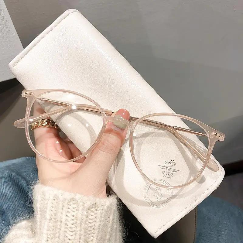 Luxury Brand Myopia Glasses Anti-Blue Light Computer Eyeglasses Women Fashion Prescription Near Sight Glasses Diopter 0 To -4.0