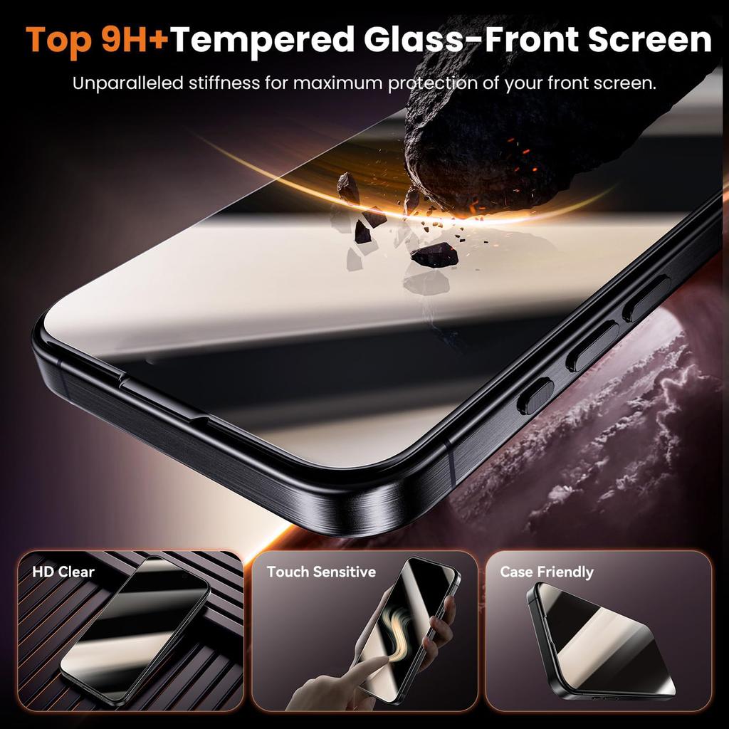 For iPhone 13 Anti-Spy Screen Protector Temered Glass Film with Dust-Proof Net