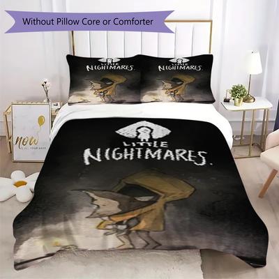 Little Nightmares Pattern Bedding Uilt Set Uilt Cover Pillowcase Home Decoration Birthday Gift (1 * Duvet Cover + 2 * Pillowcase Without Core)