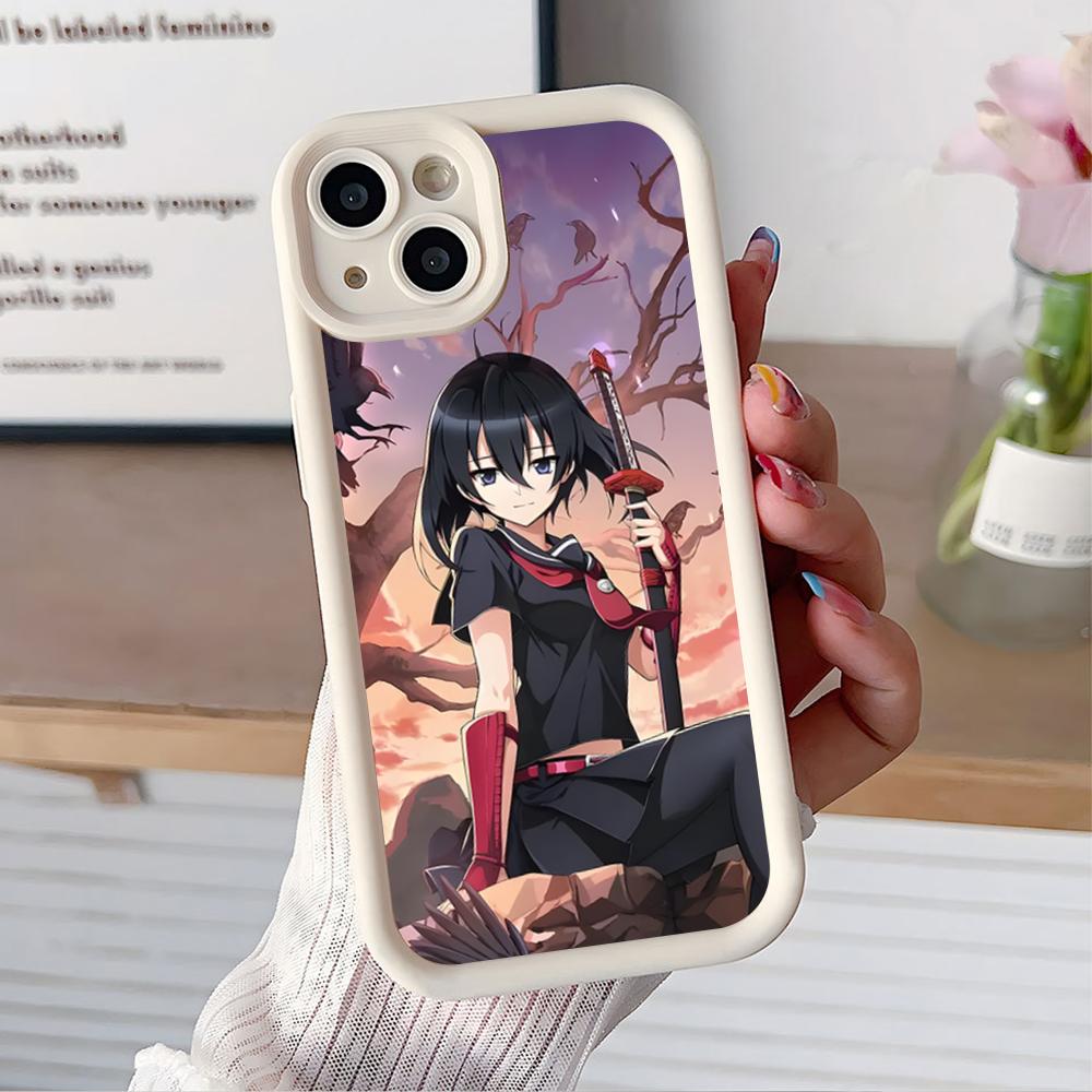 Akame Kurome Thicken TPU Mobile Phone Case for iPhone 17 16 15 14 13 12 11 Air Pro Max Plus Colorful Cover