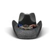 Three-dimensional Embroidery Handmade Straw Hat Western Cowboy Hat Men Cap Outdoor Women Hat Light Luxury
