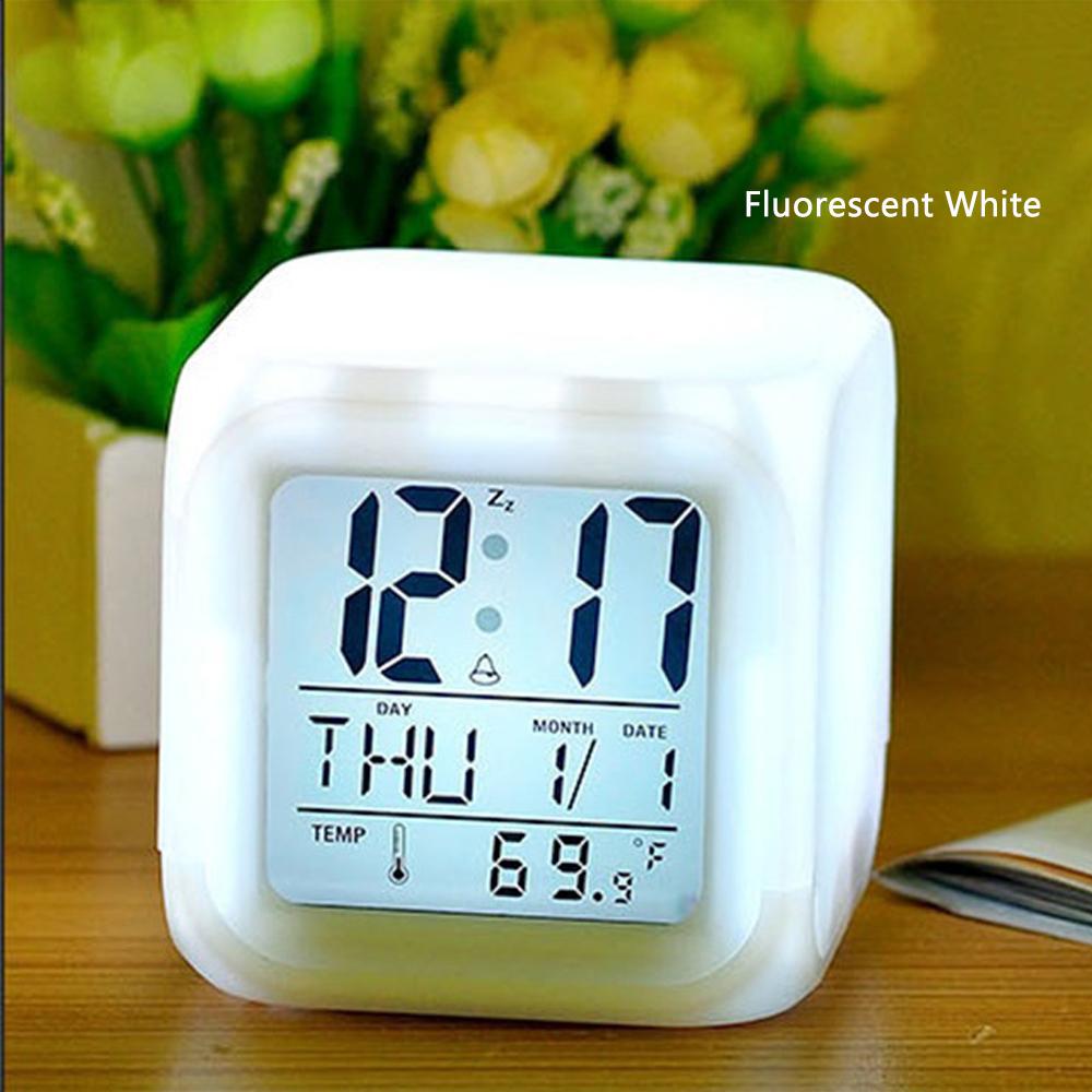 1/2/4PCS Safe And Practical Led Clock Practical Colorful Four-square Clock Simple Design Silent Clock Accurate Timing