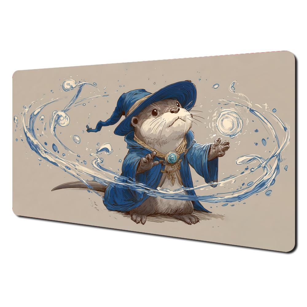 Magic Card Playmat with zone Kawaii Otter Magician MTG playmat gathering gaming mats Desk Mat Commander Battle playmat magic