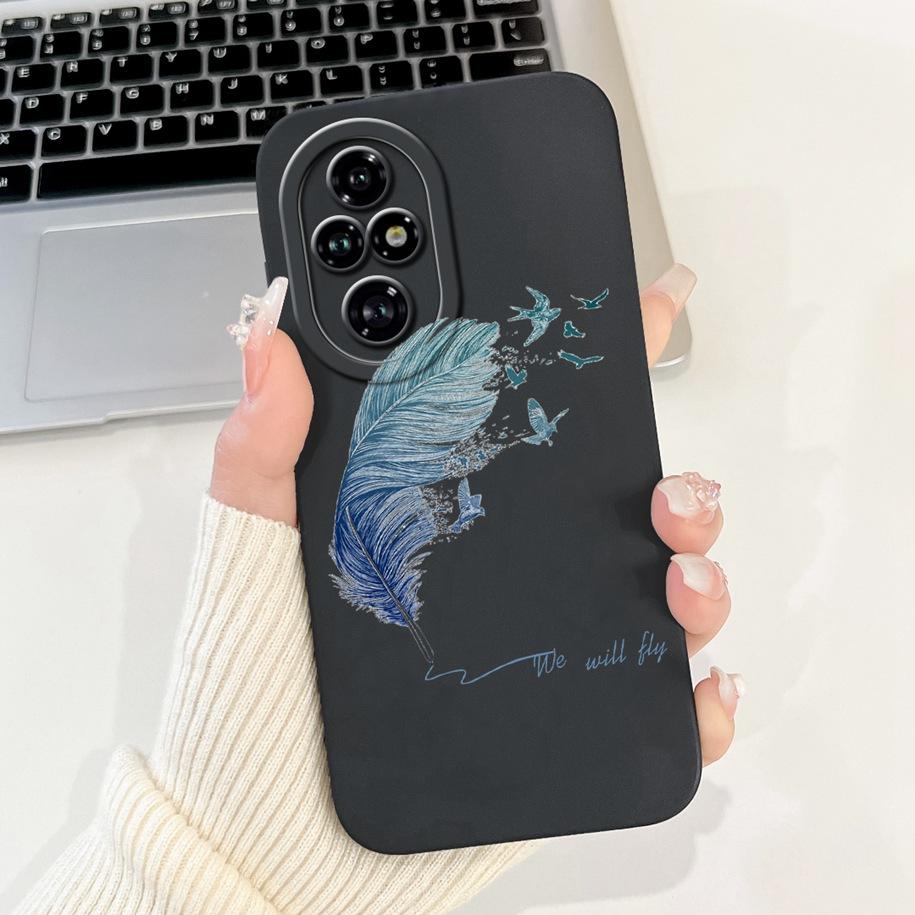 Чехол для Honor 200 Pro ELP-AN00 Чехол для телефона Популярный Цветок Авокадо Мягкий Силикон Матовый Fundas Для Honor 200Pro Защитный Бампер