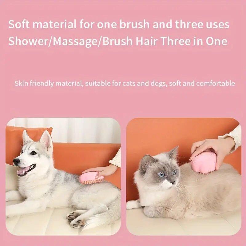 Pet Grooming Folding Floating Hair Brush Comb Pet Cleaning Supplies Rechargeable Massage Brush Rotatable Cat  Dog Multi-functional Spray  Accessories