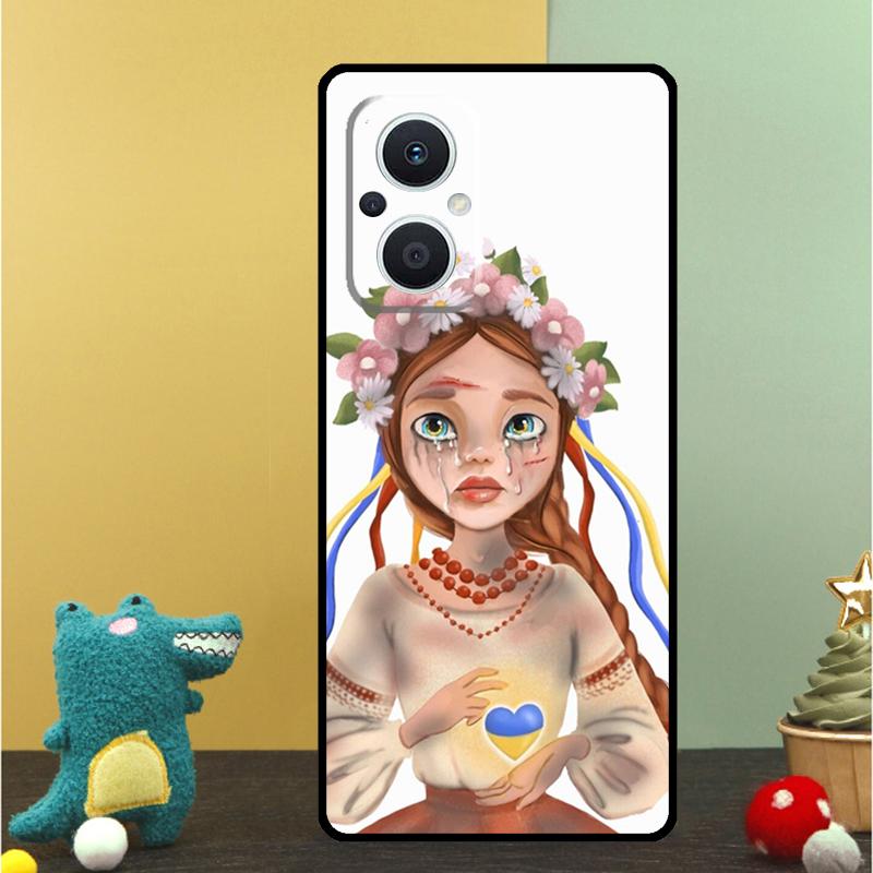 Чехол с украинской девушкой для OPPO Reno 15 15F 14 13 12 11 10 Pro 14F 13F 12F 11F 8T OPPO Find X9 X8 X6 Pro