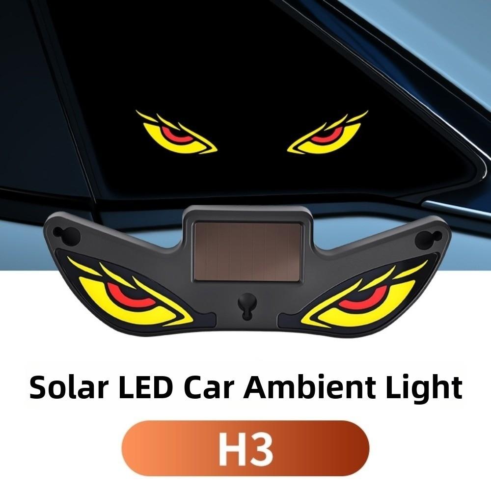 Vibration Lights on Car Warning Light Wireless Solar Car Atmosphere Light Cool EYE Ambient Lights