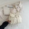 Stylish Spring Summer Fashion Backpack For Women In Black Blue Silver White Pu Material