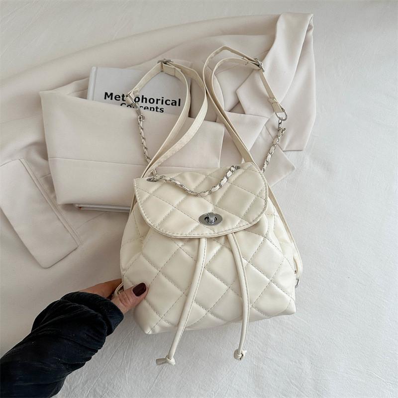 Stylish Spring Summer Fashion Backpack For Women In Black Blue Silver White Pu Material