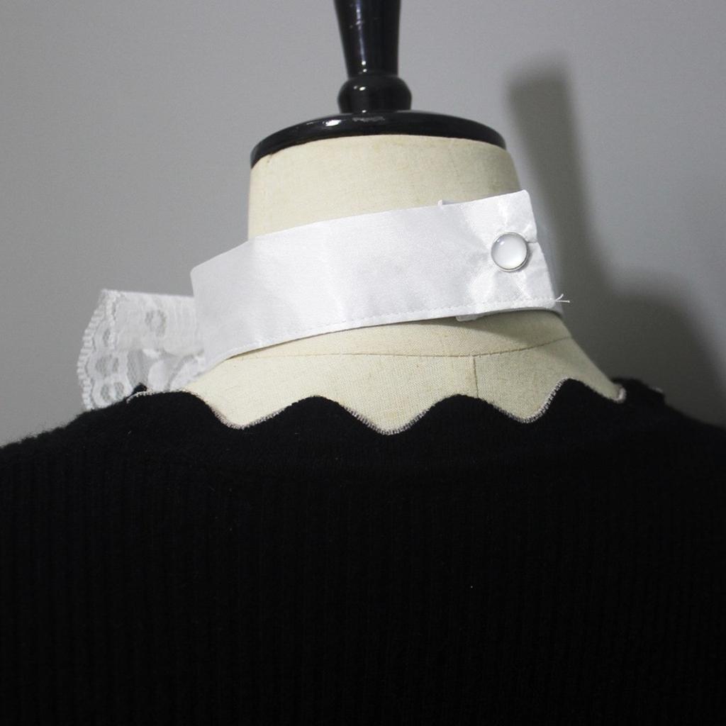 Renaissance Tulle Ruffled Neck Collar Clown Lace Choker Ruffle Collar Victorian Style Costume Collar