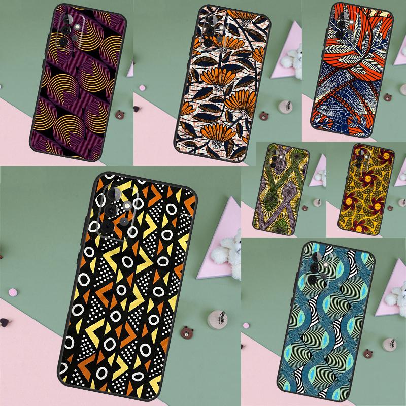 African Style Fabric Print Case For Samsung Galaxy A16 A26 A36 A56 A55 A35 A15 A54 A34 A14 A52 A32 A12 A13 A33 A53 A17