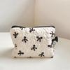 Quilted Cotton Makeup Bag Large-Capacity Girls' Make Up Organizer INS Makeup Pouch  for Women