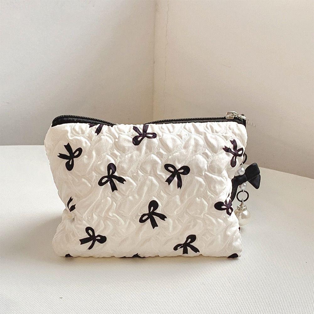 Quilted Cotton Makeup Bag Large-Capacity Girls' Make Up Organizer INS Makeup Pouch  for Women