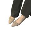 Pointed pleated single shoes niche design autumn new versatile not tired temperament feet with skirts commuter women's shoes