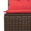 Garden Sofa Set with Cushions 9 pcs Brown Poly Rattan