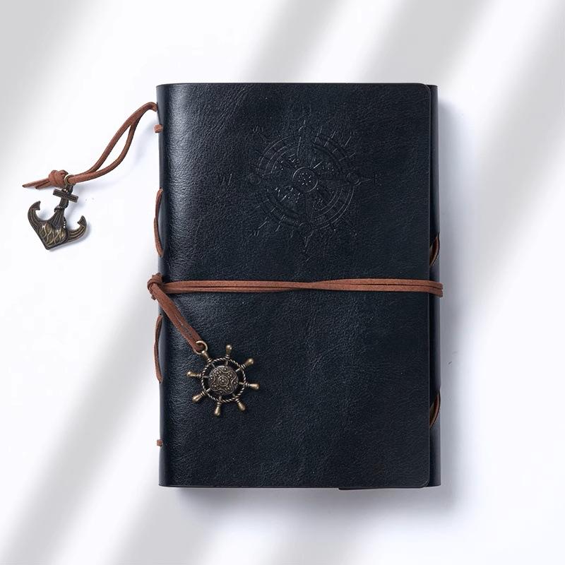 Retro Notebook Travel Journal Leather Soft Cover with Replaceable Cowhide Inner Pages Notebook and Notebooks A7