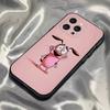 Чехол для телефона C-court the C-Cowardly Dog для iPhone 16,15,14,13,12,11,Pro,Max,Plus,X,XS,SE4,E,Mini, Мягкий черный чехол