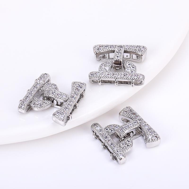 17.5X18MM Позолоченное 18K Золотом Соединитель-Застежка на 3 Нити, Застежка-Крепление с Инкрустацией Цирконами для Изготовления Жемчужных Ожерелий Вручную