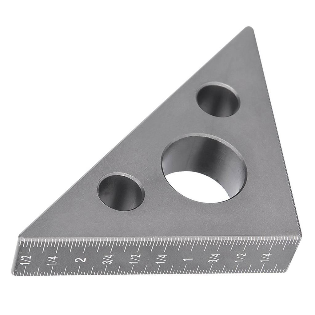 Triangle Ruler Aluminum Alloy 4590 Degree Frosted Right Angle Gauge Woodworking Tool