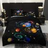 Galaxy Planet Duvet Cover Set High Definition Print Home Dorm Room Bedding 1 Duvet Cover + 2 Pillowcases