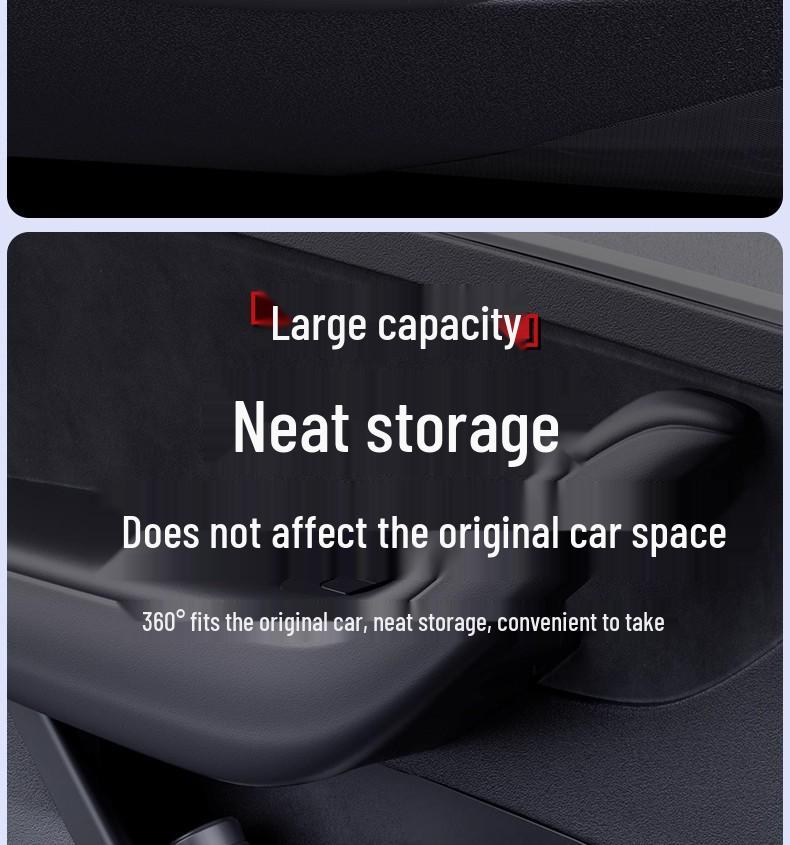 Tesla Model 3/Y Refreshed Door Slot Full Coverage Storage Box & Mat Accessories