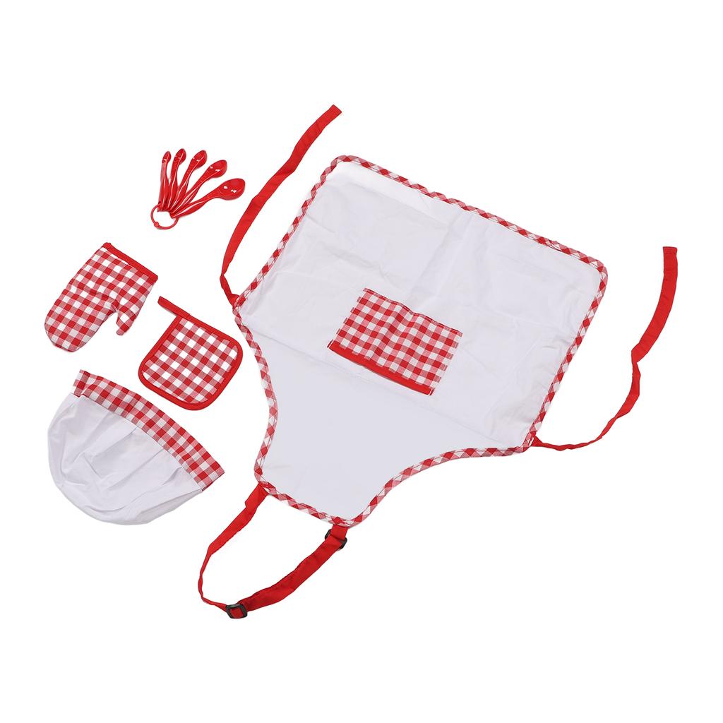 Детский костюм шеф-повара, фартук с регулируемым ремешком, шляпа шеф-повара, детский комплект шеф-повара для приготовления пищи и выпечки для девочек Tod