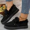 Women Winter Boots Warm Plush Velvet Ankle Snow Boots Lace Up Soft Winter Sneakers Comfortable Cotton Shoes for Women