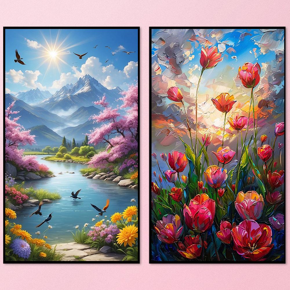 EY# Набор для рисования по номерам на холсте DIY Картина маслом Пейзаж Декор для дома