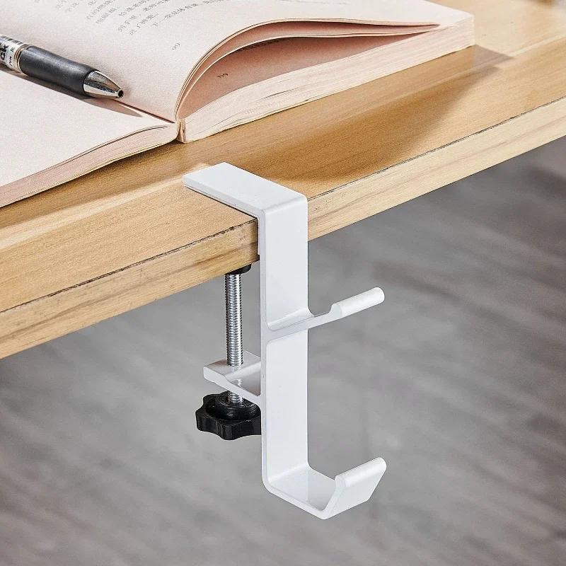 Регулируемый крючок для края стола, 1 шт., игровая гарнитура, настольная вешалка для хранения рюкзака, подвесной крючок-держатель, органайзер для домашнего офиса без ударов