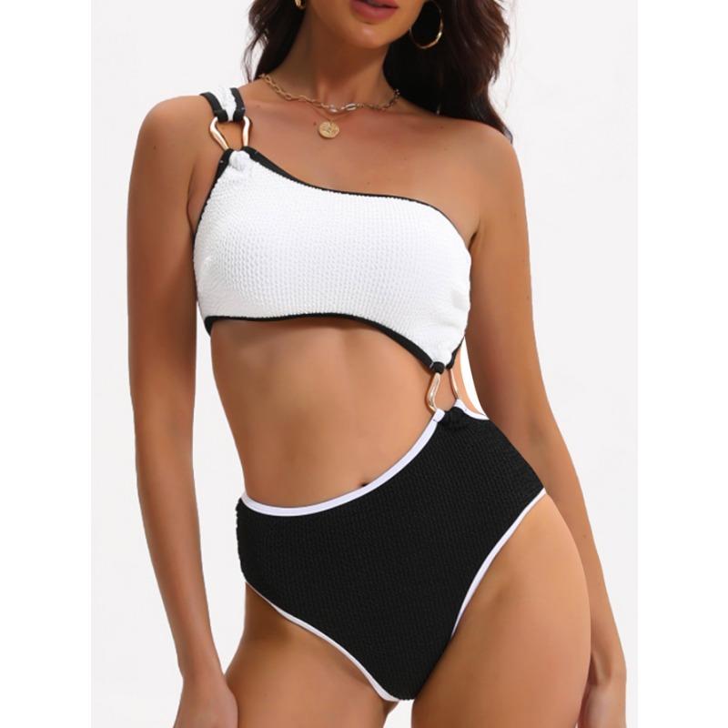 Женский новый цветной вырез сексуальный бикини цельный купальник