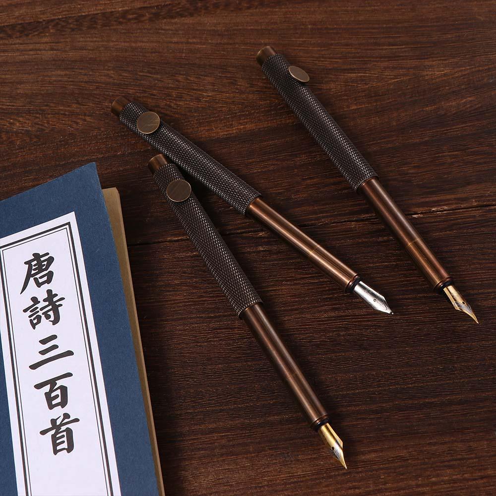 Supplies Luxury Retro Excellent Stationery Brass Fountain Pen Fountain Pen Writing Pen Ink Pen