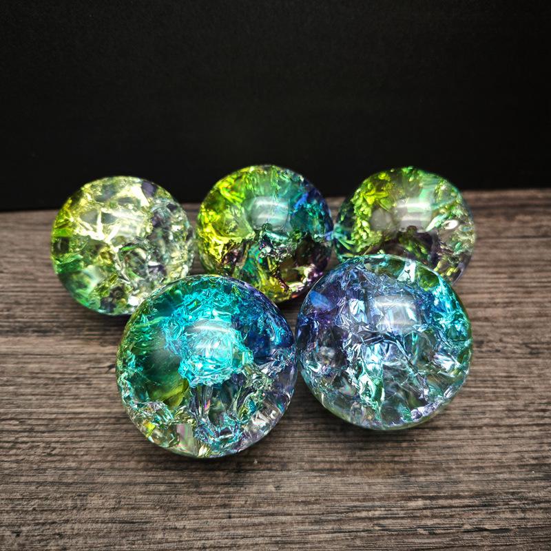 Красочные ледяные цветочные стеклянные украшения: Фантастические ледяные шарики-трещины для украшения и подарков