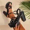 High Heels Women's Sandals 2025 Summer New Waterproof Platform Platform Platform Fashion Women's Shoes Thick Heel Temperament Large Size Sandals