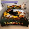 3pcs Halloween Spider Duvet Cover Set, Cover For Bedroom Guest Room (1 Duvet Cover + 2 Pillowcase, Without Quilt),  yy250922108