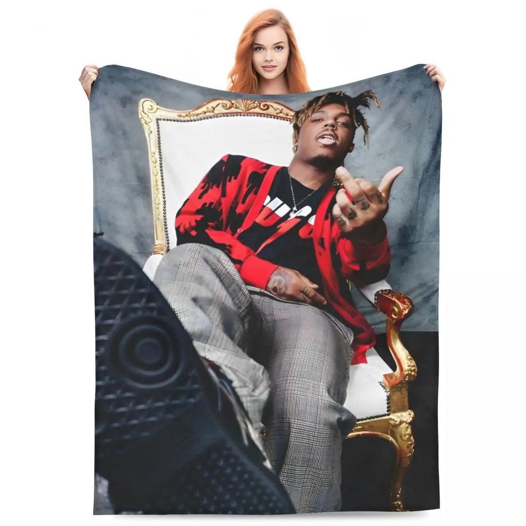Juice Music Wrld Fuzzy Blankets The Party Never Ends Funny Throw Blanket for Sofa Bedding Lounge 200x150cm