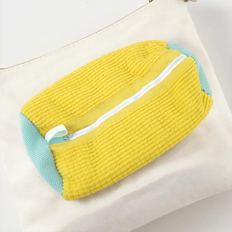 Reusable Durable Machine-Washable Laundry Bag with Zipper Closure(1pc) Fluffy Fiber 360° Surround Cleaning Shoe Washing Bag