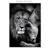 Black White Animal Canvas Painting Lion Posters and Print Home Decor Mural Wall Art Pictures for Living Room Bedroom Decoration