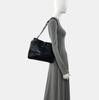 [Pre-Owned] Ysl Niki Silver Chain Black Label Logo Vintage Pleated Leather Crossbody Shoulder Bag - Very Good #1Q3DUDX