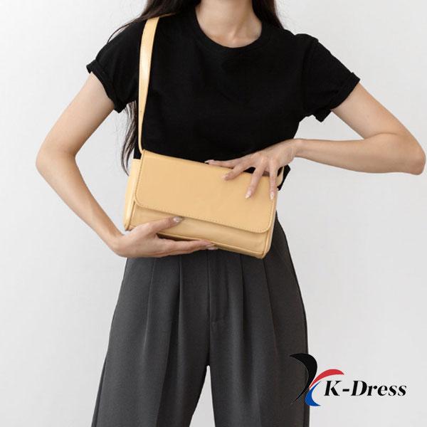 Leather Square Shoulder Bag (4 Colors)