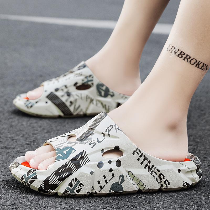 Thick-soled Slippers For Men Women Soft Sandals Summer Outdoor Indoor Couple's Cool Camouflage Beach Shoes Anti-slip Flip Flops